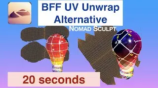 How to enable BFF UV unwrap, UV atlas alternative | 20 seconds | Nomad Sculpt