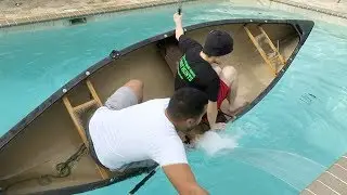 I PUT A CANOE IN MY POOL.....