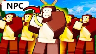 Trolling People As A Monkey NPC  In Blox Fruits (Crazy)