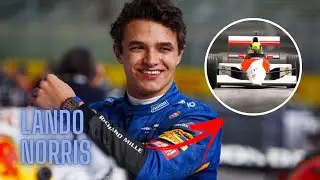 Lando Norris acelera o McLaren MP4/5B de Ayrton Senna