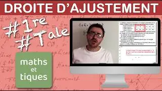 Déterminer la droite d'ajustement par la méthode des 2 points moyens  - Terminale