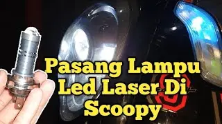 Pasang Lampu Led Laser Di Scoopy fi