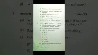 Computer Network question paper for  PGDCA || 2019  Computer networks question paper