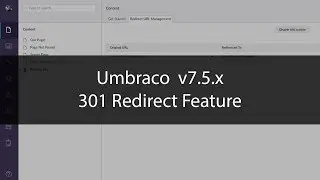 Umbraco 301 Redirects v7.5.0