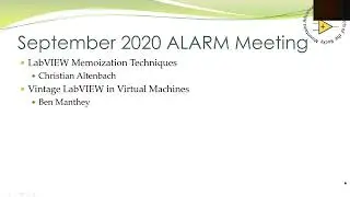 September 2020 ALARM Meeting