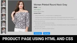 Product Page Using HTML and CSS|Product Page HTML CSS|Product Details Page Design Using HTML and CSS