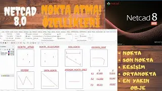 1-Netcad 8.0 Nokta Atma Nasıl Yapılır ??// Nokta Yakalama Özellikleri