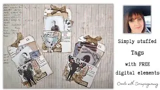 Simply stuffed tags with FREE digital elements
