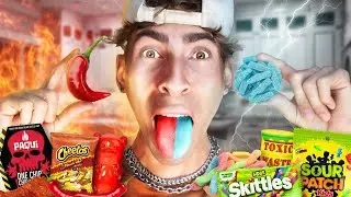 Eating the Worlds Spiciest VS Sourest Food - Challenge