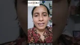 Navkiran Kaur AIR 567 #Mathematicsoptional  |UPSC IAS Topper'23 #Mathocrat #upscresult2023