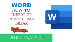 Word   How to insert or remove a page break