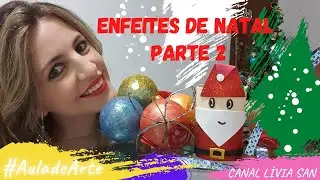 Enfeites de natal com rolo de papel higiênico - Parte II (e bolas de isopor)