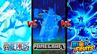 Goro Goro no mi (Lightning) Anime VS  Minecraft VS Roblox!!! - Blox Fruits/Minecraft/Anime