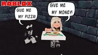 LITTLE CRAZY GIRL WANTS TO STEAL THE PIZZA - ROBLOX