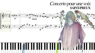 Concerto pour une voix - Saint-Preux: Piano tutorial with score