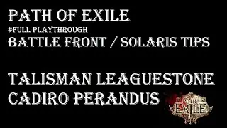 PoE Beginner's Guide - Act 3 ASAP | CADIRO PERANDUS | how BREACH ring works - Legacy League - Part 8