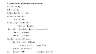 Quantum Mechanics Ladder operator