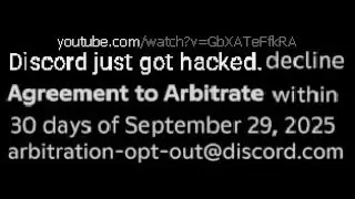To: arbitration-opt-out@discord.com Re:Discord TOS Agreement to Arbitrate, opt out before 2025/10/29