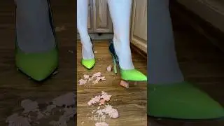 Sausage kitchen crush with stilettos ￼ | ASMR & CRUSHING