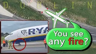 Ryanair B738 | SPARKS AFTER NOSE GEAR COLLAPSE at Dublin