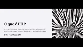 O QUE SIGNIFICA PHP - LINGUAGEM DE PROGRAMAÇÃO PHP