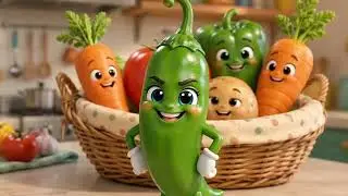 Green Chilli Dance 🌶️💃 | Funny Vegetable Song for Kids | Kidstara Rhymes