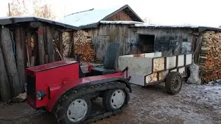 Самодельный прицеп на гусеничный минитрактор