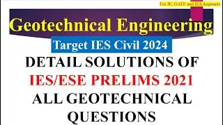 IES Civil Engineering || IES/ESE 2021 PRELIMS || IES PREVIOUS YEAR QUESTIONS | PYQ | IES/ESE Civil