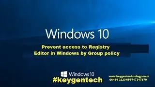 Prevent access to Registry Editor in Windows by Group policy-in [hindi]
