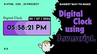 Build Digital Clock Using JavaScript | JavaScript Project #javascript