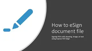 How to sign PDFs with drawing, image, or text using Aspose.PDF eSign