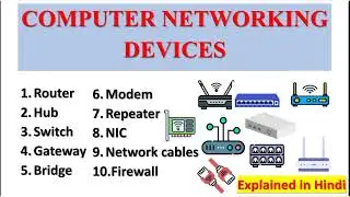 Computer Network Devices in Hindi | Network Devices | Hub, Switch, Router, Repeater, Gateway, NIC