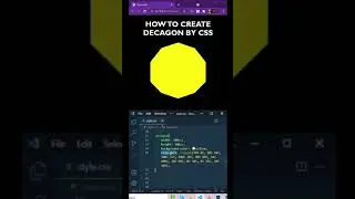 How to Create Decagon 🔥 by CSS Using Clip-Path #shorts #shorts_viral #coding_shorts