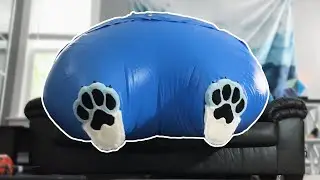 Inflating a New, PVC Blueberry Suit!