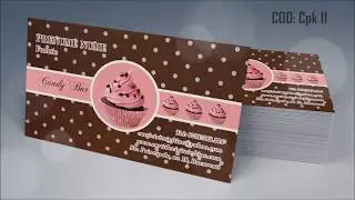 Carti de vizita Candy Bar Cofetarie Cupcakes Macarons by CDVi