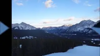 Snowboarding  in the Rockies.