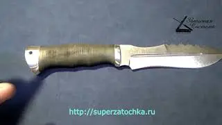 Переделка рукояти и бритвенная заточка охотничьего ножа.