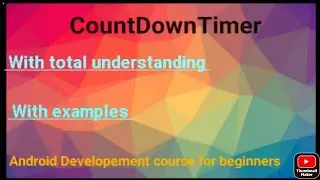 CountDownTimer in android How to make countdowntimer in android stop watch in android