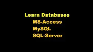 Learn Database With MS Access Part-1