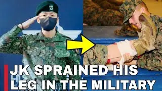 BTS JK Sprained His Leg in The Military 😨 JK is Not Good in Military 😱 BTS News Today 😍 #bts #jk