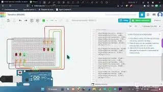 SIMULACIÓN DE ARDUINO EN TINKERCAD - DOS SEMÁFOROS EN UNA INTERSECCIÓN