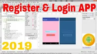 Android Studio 3.3.1 - Android register and login app example source code.