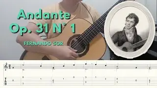 Andante Op. 31, N° 1 - Fernando Sor (tutorial + tabs)