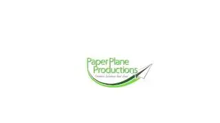 paper plane animation on white