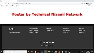 Footer Using Html, CSS | Nizami Coding