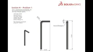 Solidworks CSWA Exam Practice | PART MODELLING | Section H - 1