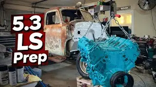 1953 Chevy 3100  Prepping  For The 5.3 Ls & 4L60e