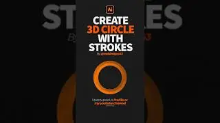 3D Circle With Strokes. 