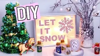 DIY WINTER/Christmas Decorations! Light up sign, Edible Tree & more! Cute Holiday projects!