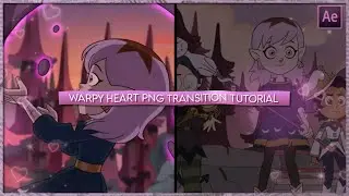 Warpy heart transition | After Effects Tutorial ( Read desc! )